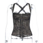 Wind Lace Sexy Corset Bustier Top All-Match Slim-Fit Tank Top For Women