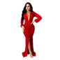 Vestido de noche ajustado con escote en V grande para mujer